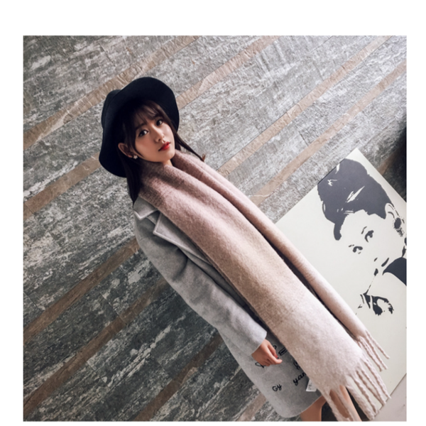 Écharpe en maille douce - luxueuse grande étole douce pour femmes