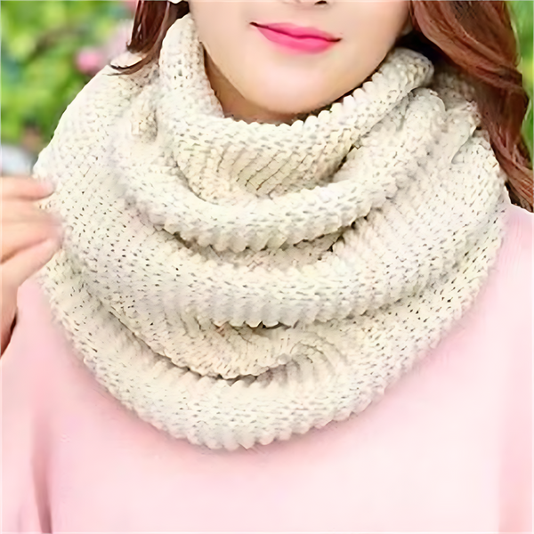 Écharpe en tricot infini - accessoire chaud pour l'hiver féminin