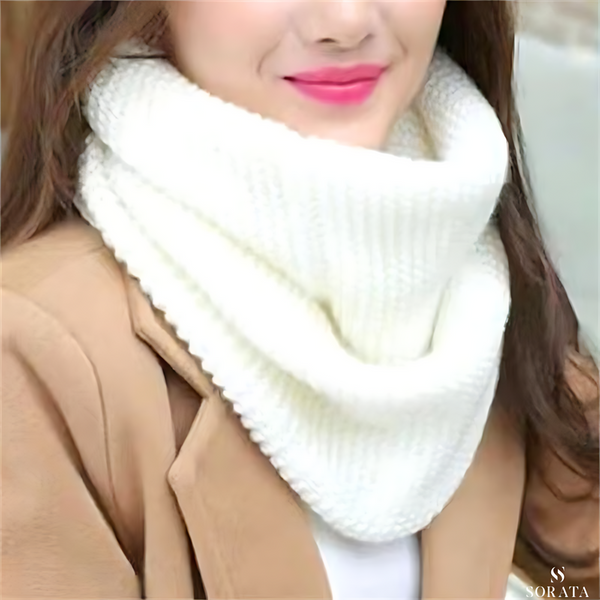 Écharpe en tricot infini - accessoire chaud pour l'hiver féminin