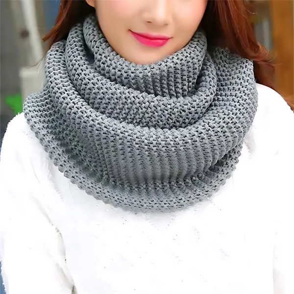 Écharpe en tricot infini - accessoire chaud pour l'hiver féminin