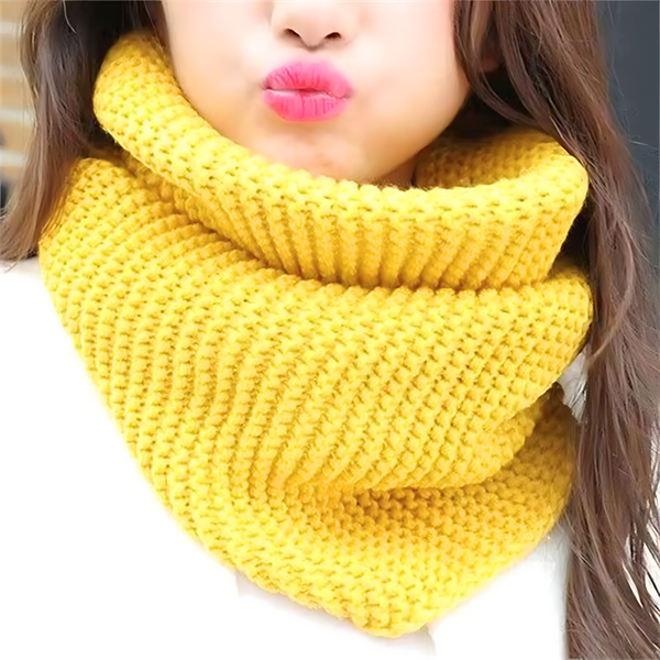 Écharpe en tricot infini - accessoire chaud pour l'hiver féminin