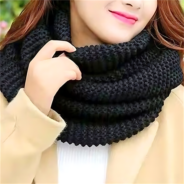 Écharpe en tricot infini - accessoire chaud pour l'hiver féminin
