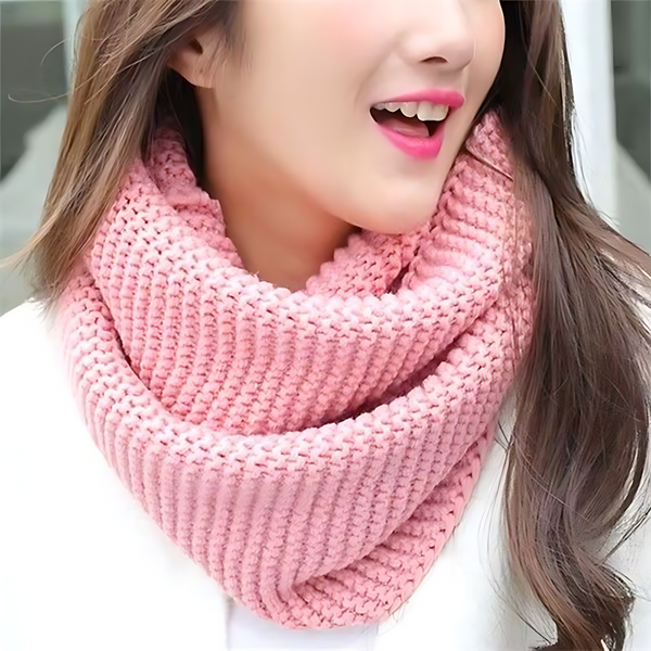 Écharpe en tricot infini - accessoire chaud pour l'hiver féminin