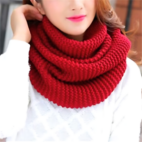 Écharpe en tricot infini - accessoire chaud pour l'hiver féminin