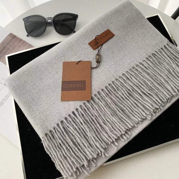 Écharpe luxueuse - châle frangé doux pour femmes