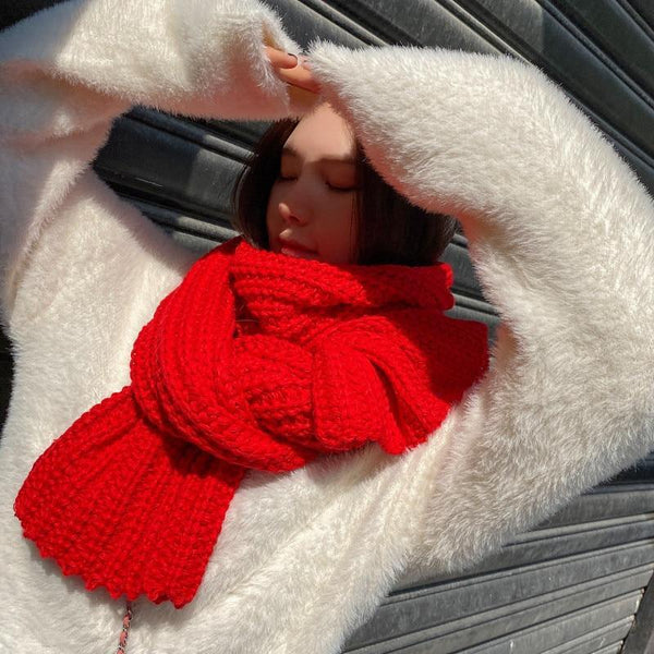 Écharpe tricotée - écharpe d'hiver chunky pour femmes