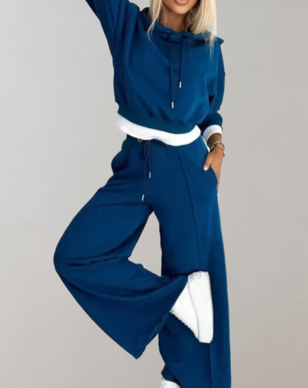 Ensemble 2 pièces : sweat à capuche et pantalon - loungewear moderne pour femmes