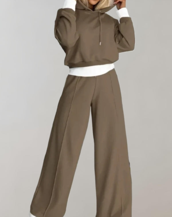 Ensemble 2 pièces : sweat à capuche et pantalon - loungewear moderne pour femmes