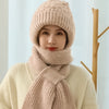 Ensemble bonnet et écharpe tricoté 2 pièces - accessoire hivernal tendance
