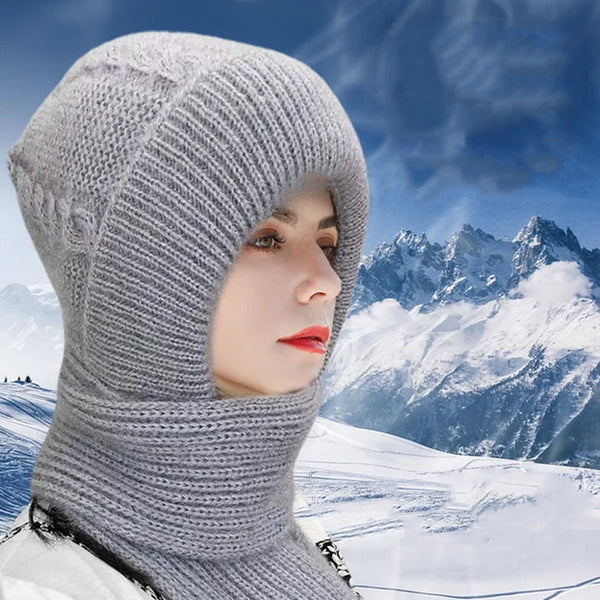 Ensemble bonnet et écharpe tricoté - accessoire d'hiver tendance pour femmes