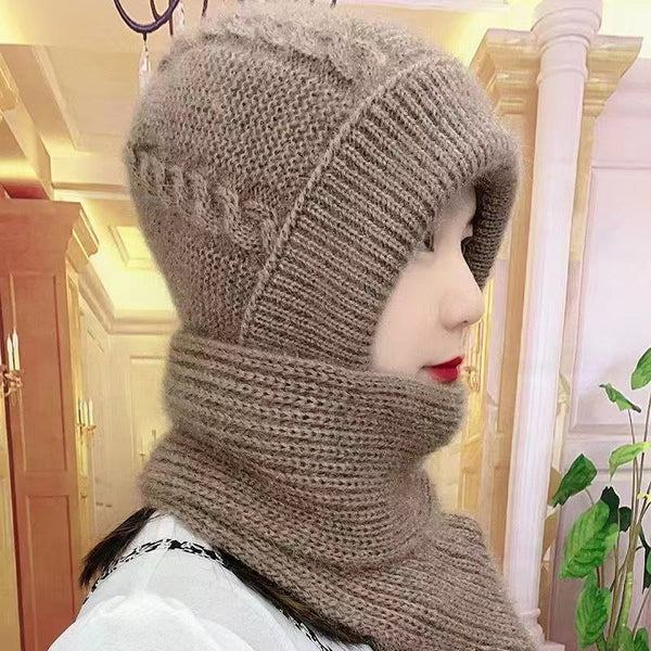 Ensemble bonnet et écharpe tricoté - accessoire d'hiver tendance pour femmes