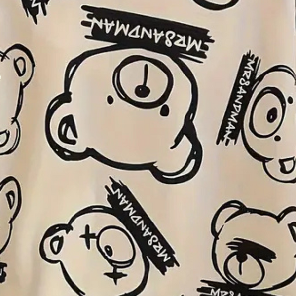 Ensemble de détente 2 pièces - pyjama imprimé blanc pour femmes