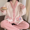 Ensemble de détente 3 pièces - cardigan douillet et pyjama assorti