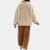 Ensemble de détente en peluche marron - ensemble pyjama femme