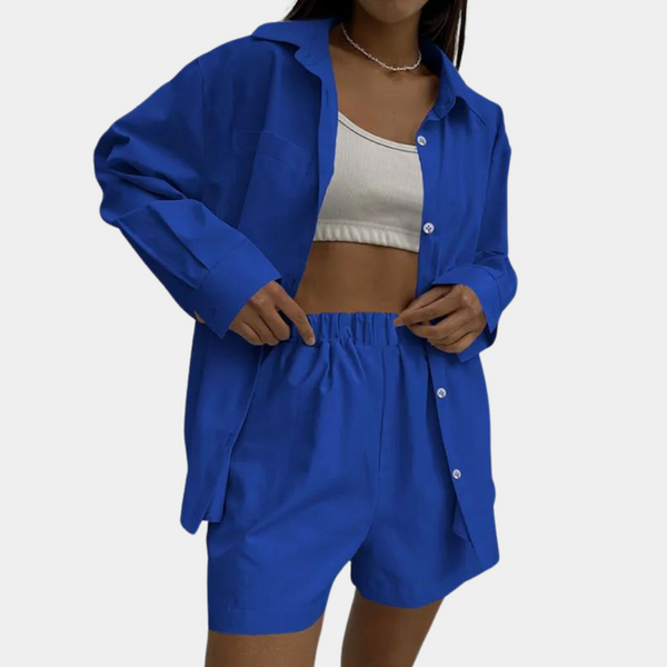 Ensemble de détente pour femmes - haut chic et short assorti