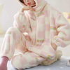 Ensemble de loungewear en polaire rose - pyjama cosy pour dames