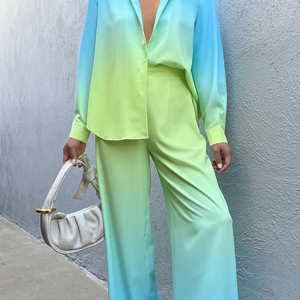 Ensemble de loungewear en satin - composé de 2 pièces pour femmes élégantes