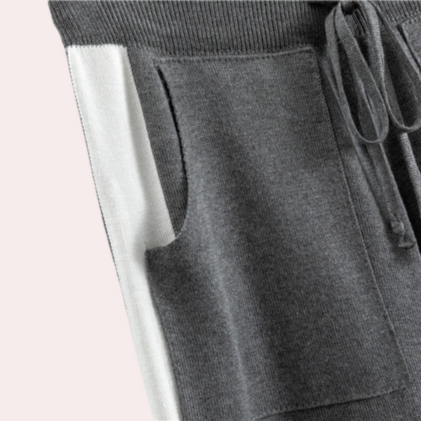 Ensemble de loungewear en tricot 2 pièces - chic pull et pantalon pour femmes