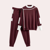 Ensemble de loungewear en tricot 2 pièces - chic pull et pantalon pour femmes