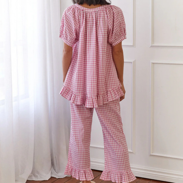 Ensemble de pyjama à carreaux - set loungewear élégant pour femmes