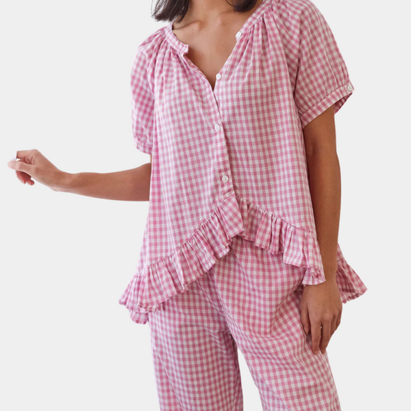 Ensemble de pyjama à carreaux - set loungewear élégant pour femmes