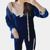 Ensemble de pyjama en velours 2 pièces - élégance féminine