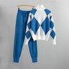 Ensemble lounge tricoté 2 pièces - jumper et pantalon stylés pour femmes