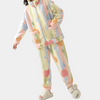 Ensemble pyjama en peluche multicolore - loungewear féminin vitaminé