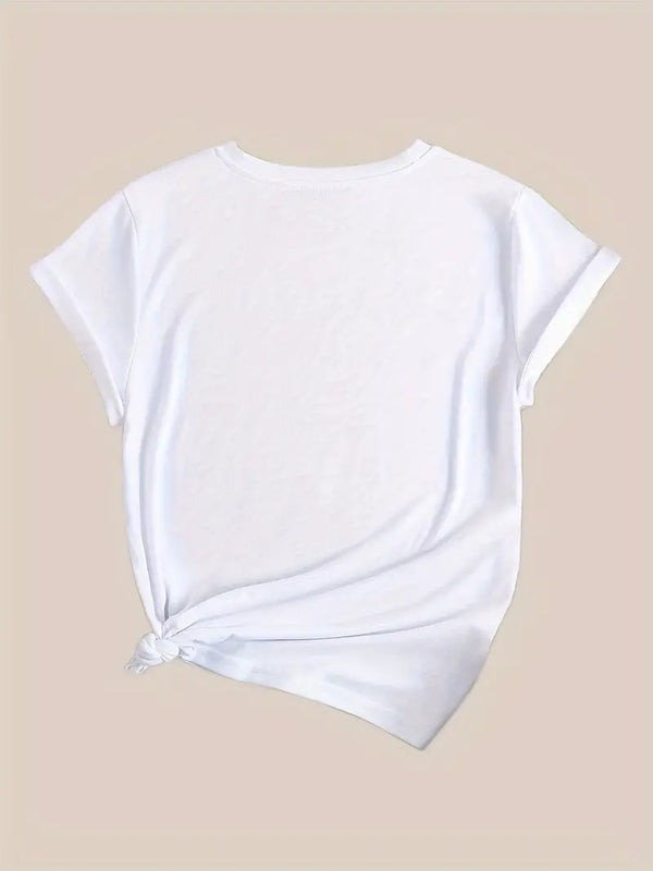T-shirt décontracté femme avec nœud - top en coton doux pour vos sorties quotidiennes