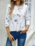T-shirt à manches longues avec imprimé floral blanc - haut élégant pour femmes