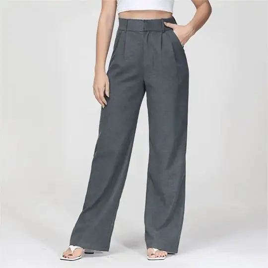 Trousers taille haute femme - pantalons élégants avec ceinture pour un look décontracté ou professionnel