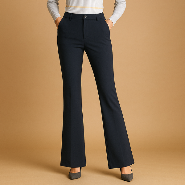 Pantalons évasés pour femmes - tailleur taille haute pour un look chic au bureau et en soirée