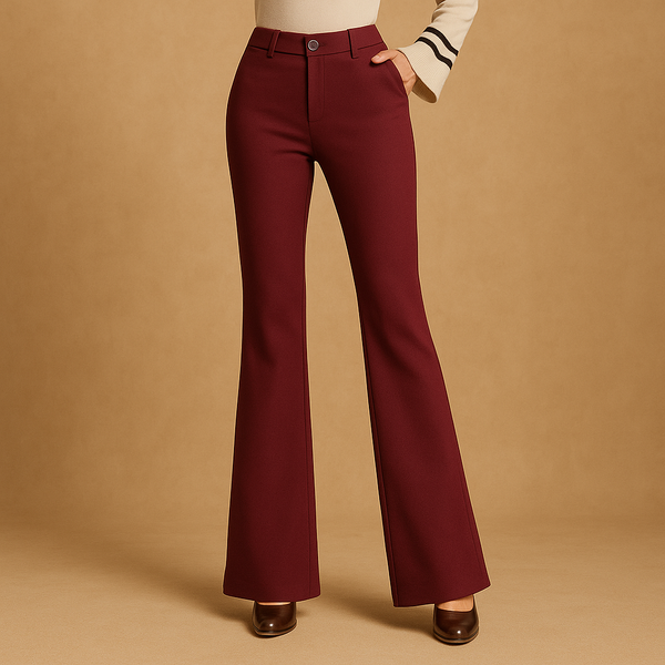 Pantalons évasés pour femmes - tailleur taille haute pour un look chic au bureau et en soirée