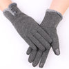 Gants d'hiver - élégants gants doux pour femmes avec bord en fausse fourrure