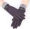 Gants d'hiver - élégants gants doux pour femmes avec bord en fausse fourrure