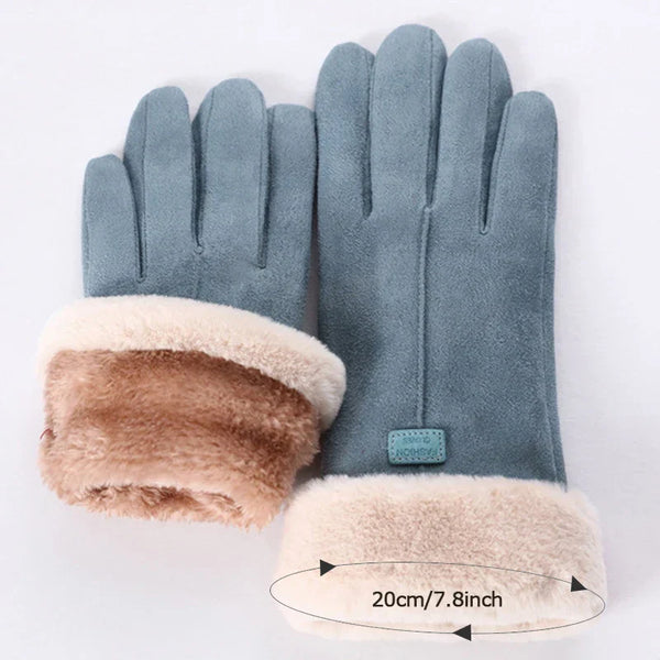 Gants d'hiver pour femmes - gants en fausse fourrure ultra doux