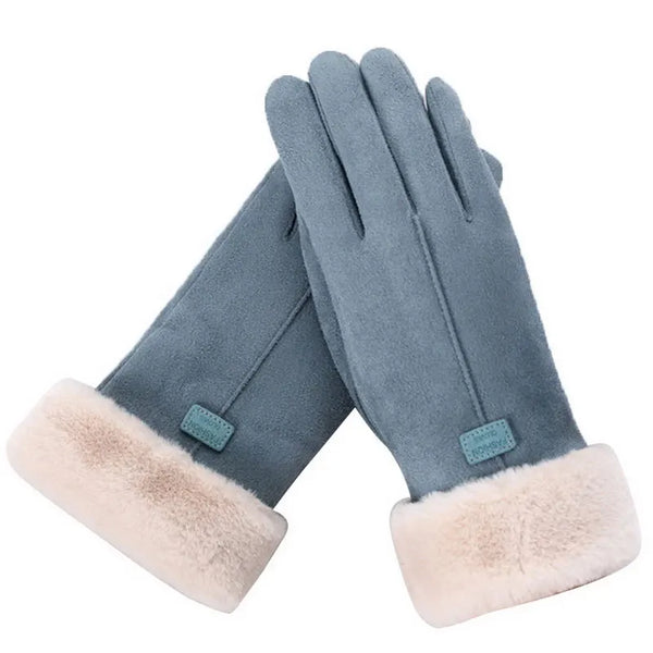 Gants d'hiver pour femmes - gants en fausse fourrure ultra doux