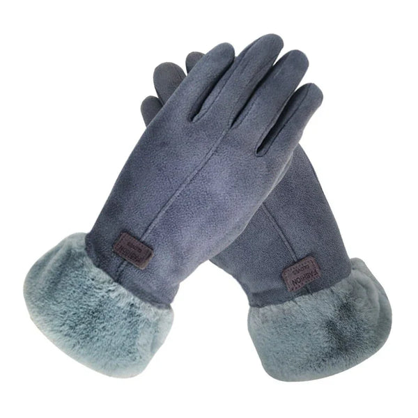 Gants d'hiver pour femmes - gants en fausse fourrure ultra doux