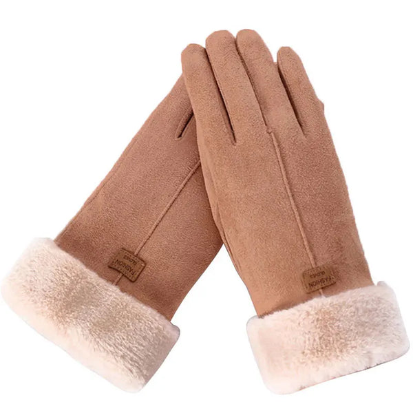 Gants d'hiver pour femmes - gants en fausse fourrure ultra doux