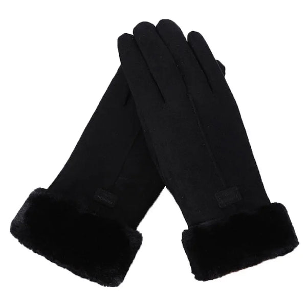 Gants d'hiver pour femmes - gants en fausse fourrure ultra doux