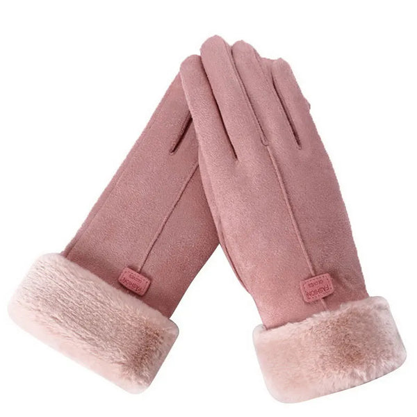 Gants d'hiver pour femmes - gants en fausse fourrure ultra doux
