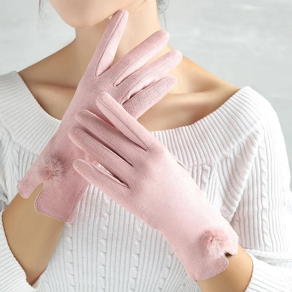Gants élégants - gants féminins avec un design en métal doré