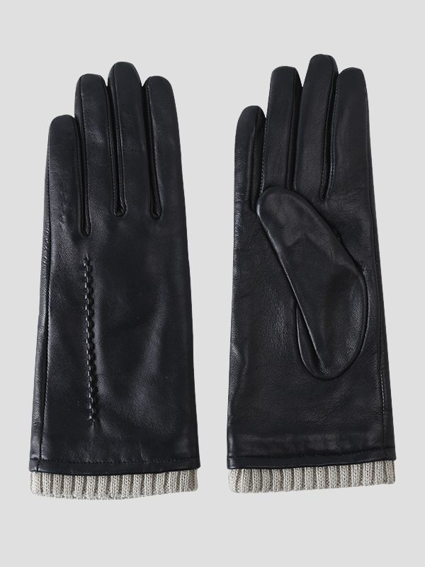 Gants en similicuir (PU) - gants noirs élégants pour femmes