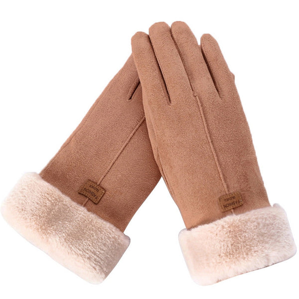 Gants en fausse fourrure - gants d'hiver au toucher douceur pour femmes