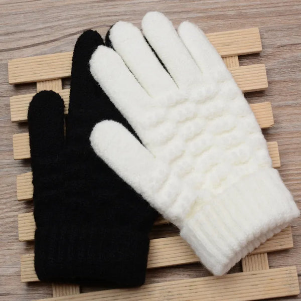 Gants en maille avec écran tactile - gants d'hiver pour femmes compatibles avec les écrans tactiles