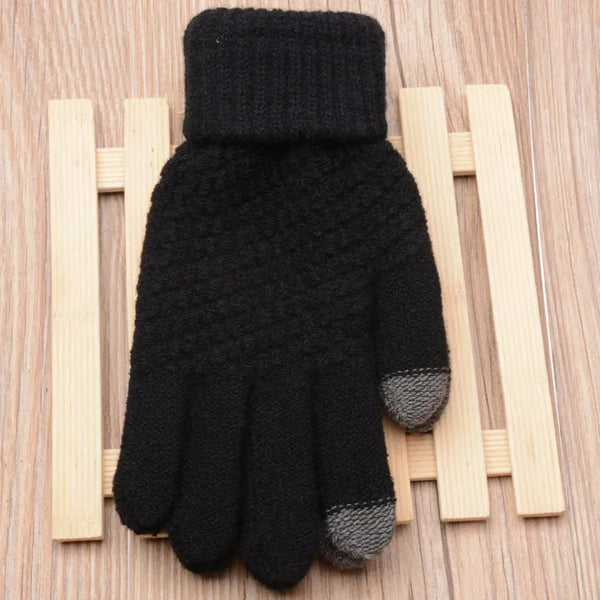 Gants en maille avec écran tactile - gants d'hiver pour femmes compatibles avec les écrans tactiles