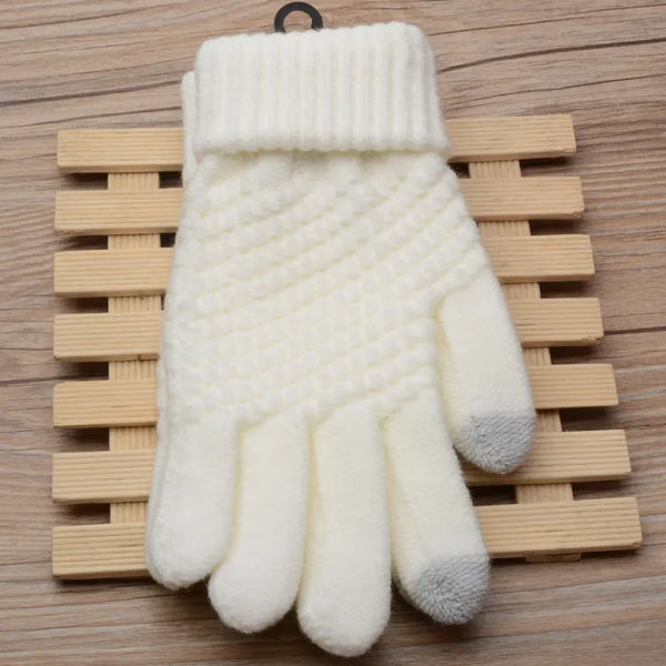 Gants tricotés 2 pièces - gants d'hiver élégants pour femmes