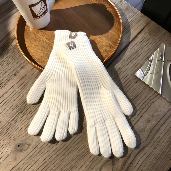 Gants tricotés d'hiver - élégance décontractée pour dames