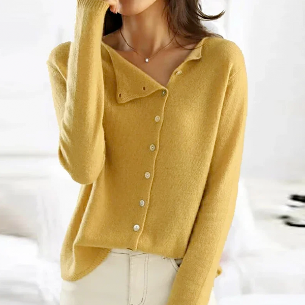 Gilet à boutons - cardigan en tricot doux pour femmes, couche élégante et polyvalente