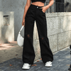 Jean large femme - denim décontracté au quotidien avec détails déchirés pour un look détendu